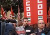 Concentración de CC OO y UGT por la muerte del tercer trabajador en 9 días