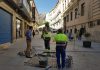 Se inician las obras de reparación de adoquinado en la Plaza de Santa María y calle Campanas
