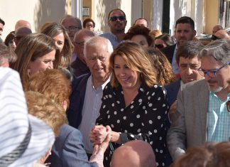 Susana Díaz pide a Alcaudete que «no se relaje» y dé la mayoría absoluta a Valeriano Martín