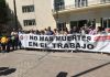 Concentración sindical por el fallecimiento por accidente mortal de un trabajador