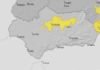 Parte de la provincia de Jaén en alerta amarilla