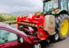 Accidente de un turismo contra un tractor