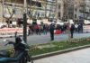 Protestas de los vendedores ambulantes para que les permitan trabajar