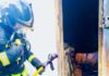 Los Bomberos de Jaén sofocan un incendio en Torredelcampo