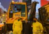 Equipo quitanieves de Jaén prestando servicio en Madrid