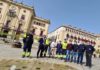 Culmina la compleja restauración de las fuentes de la Plaza de Santa María que vuelven a echar agua