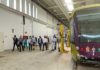 Visita a las instalaciones del tranvía de concejales de la Corporación Municipal para conocer su estado