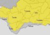 Activada la alerta amarilla para toda la provincia de Jaén