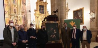 Restauración de la obra “San José con el Niño”, atribuido al pintor granadino José de Risueño