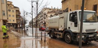 Dispositivo especial de limpieza por los efectos de la calima en Úbeda