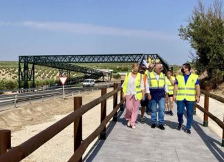 En servicio la pasarela peatonal de la A-306 en Torredonjimeno
