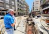 Renovación de un colector en la Plaza de la Constitución de un siglo de antigüedad que provocaba filtraciones en el aparcamiento de La Constitución