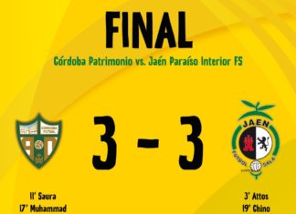 El Jaén Paraíso Interior FS empata en Córdoba, final 3-3