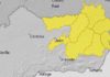 Aviso amarillo para parte de la provincia de Jaén