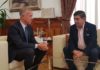 El presidente de la Diputación de Jaén recibe al pesidente del Senado en el Palacio Provincial