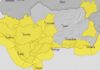 Aviso amarillo en Andalucía por tormentas