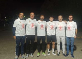 Las liebres buscando marcas en San Antón