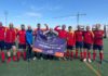 Triangular entre el equipo nacional de fútbol de trasplantados, veteranos del Real Jaén y sanitarios jiennenses