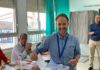 Erik Domínguez vota en Guarromán