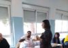 La candidata Carmen Soria votando