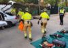 Arden 19 vehículos en el incendio de un concesionario de coches en Úbeda