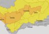 Alertas naranja y amarilla en la provincia