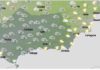 Cielos nubosos y precipitaciones para la provincia