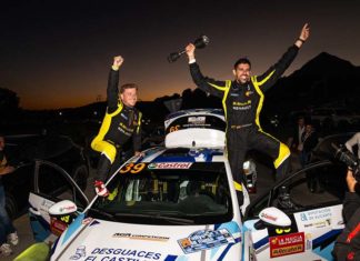 El copiloto jienense David Nieto y junto con el piloto Carlos Rodríguez, campeones de España de rally