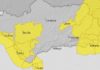 Aviso amarillo para gran parte de la provincia de Jaén
