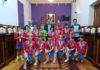 Recepción equipos benjamín y alevín de fútbol sala del CP Maristas