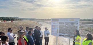 Visita técnica al ministro de Transporte a las obras del enlace de la A-32 con la Autovía del Olivar