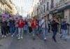 Protestas en la calle de estudiantes del Conservatorio