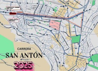 Horarios y plano de la carrera de San Antón 20205