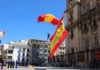 Un vistoso acto aéreo y terrestre del Ejército del Aire y del Espacio en la Plaza de Santa María
