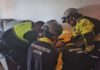 Rescate de una niña que quedó atrapada en una cocina infantil