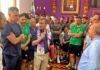 Recepción del alcalde a la plantilla y cuerpo técnico del Real Jaén