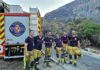 Bomberos de Jaén dan apoyo para extinguir el incendio de este fin de semana en Sierra Mágina