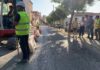 Arreglo del muro en la carretera de Circunvalación