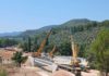Nuevo puente del Aguadero en la A-317 con la colocación de las primeras vigas
