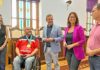 Recibimiento a Carlos Linares, medalla de oro en el mundial de Tiro Olímpico adaptado