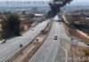 Arde un autobús en la A-92 en Albolote sin causar heridos