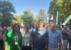 Parlamentarios socialistas jiennenses han asistido a la concentración de Mareas Blancas en Sevilla