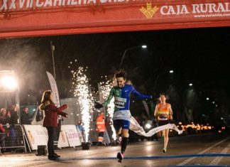 Dia de la Carrera de San Antón con camino de salida y llegada