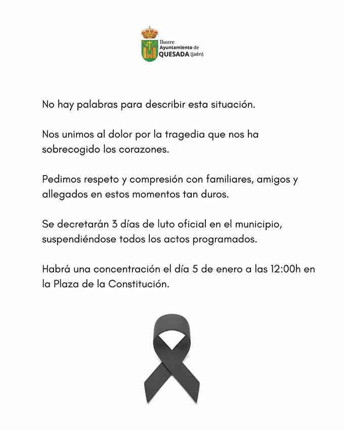 quesada 3 dias de luto