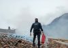 Incendio en el tejado de una vivienda de Cazorla