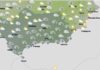 Temperaturas en ascenso generalizado, vientos moderados del suroeste