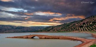El puente Ariza bajo las aguas del Giribaile