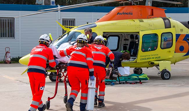 Evacuado un trabajador desde Villanueva del Arzobispo tras un accidente laboral