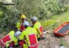 Bomberos rescatan a una persona herida en el paraje de Jabalcuz