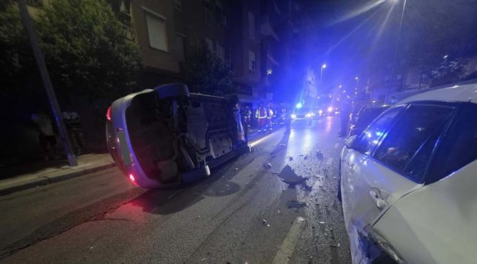 La Policía Local interviene en aparatoso accidente en avenida de Madrid